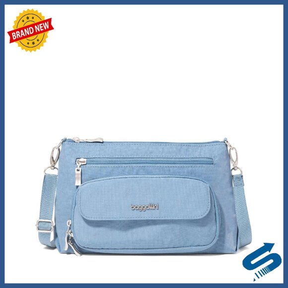 Lightweight Nylon Crossbody Bag RFID Protected Travel Purse 11x7.5
